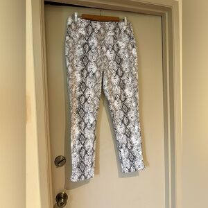 Elegant Snake Print Skinny Pants